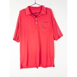 Johnnie O Prep Formance Polo Shirt Mens XL Red Golf Logo Collared Pockets